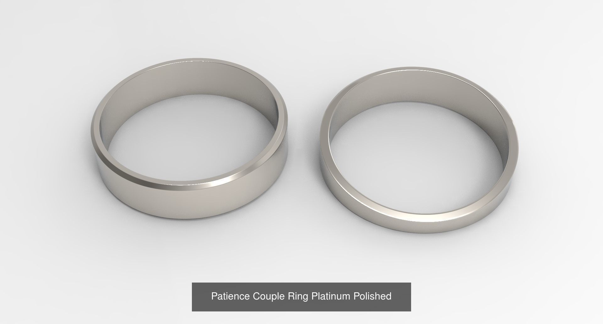 Female Finger Rings with Fruit of Holy Spirit Platinum 3D Model Collection_4