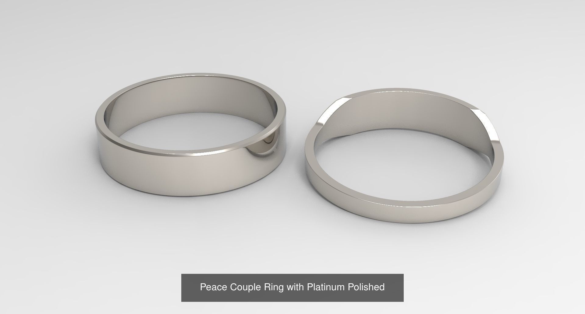 Female Finger Rings with Fruit of Holy Spirit Platinum 3D Model Collection_3