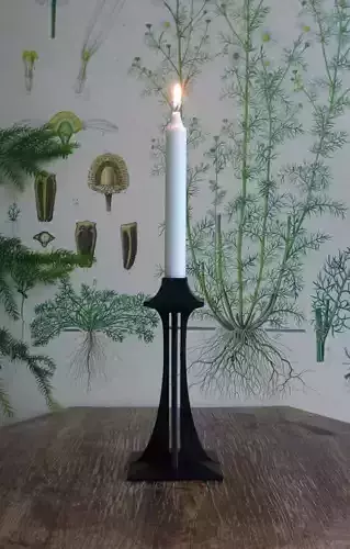 Art deco candle and tealight holder