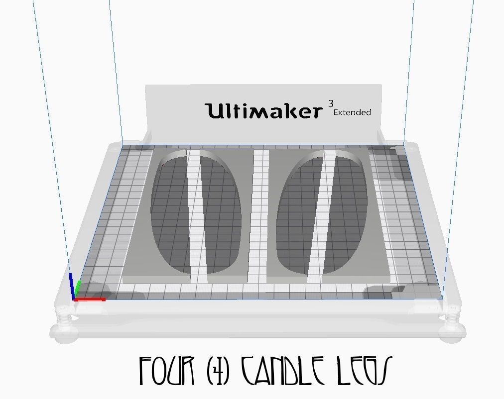 Art deco candle and tealight holder 3D print model_9