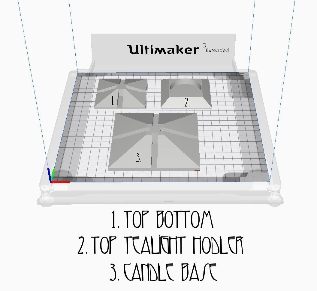 Art deco candle and tealight holder 3D print model_7
