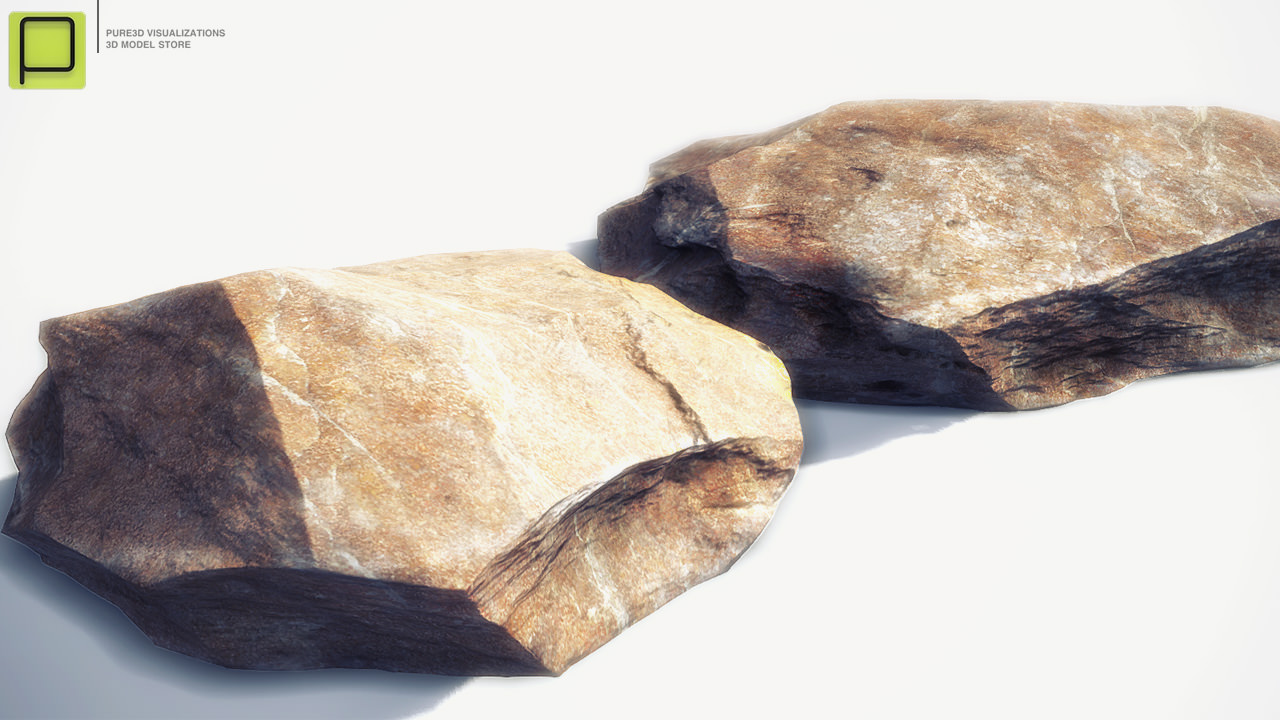 35 Rock Models for Games   Low-poly 3D model_5