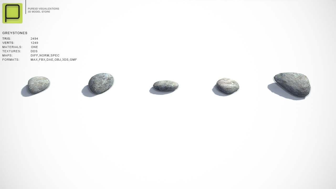 35 Rock Models for Games   Low-poly 3D model_3