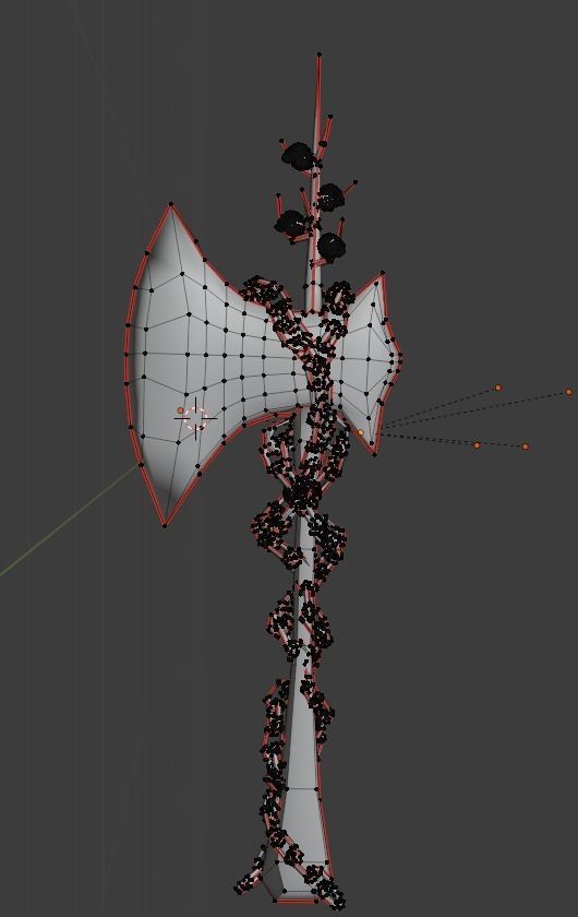 CREEPY AXE - HORROR WEAPON Low-poly 3D model_6