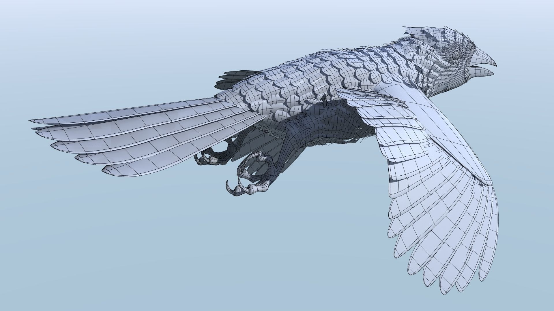 Northern Cardinal - rigged - animated Low-poly 3D model_20