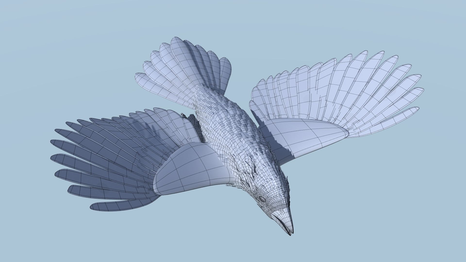 Northern Cardinal - rigged - animated Low-poly 3D model_14