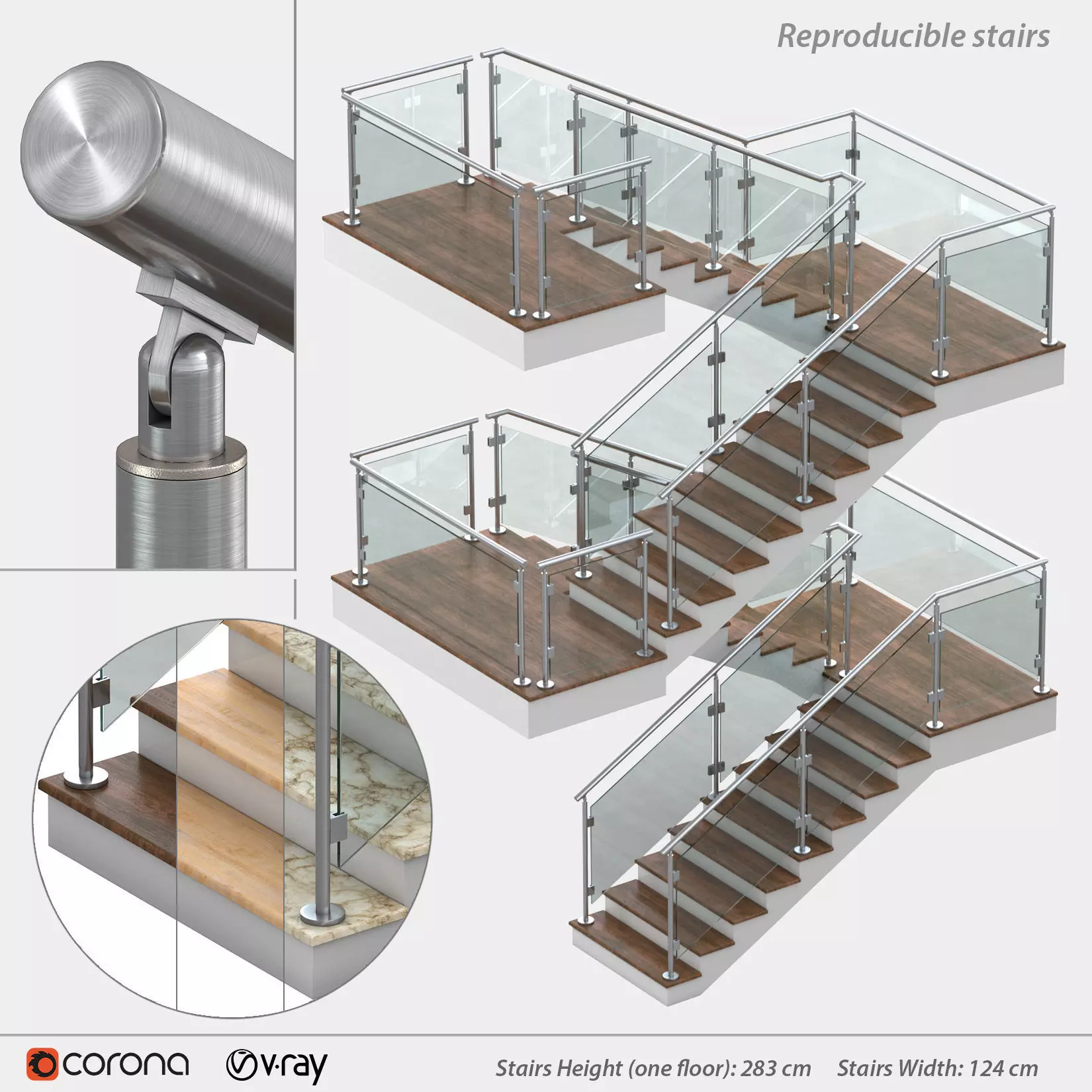 Reproducible stairs 3D model_0