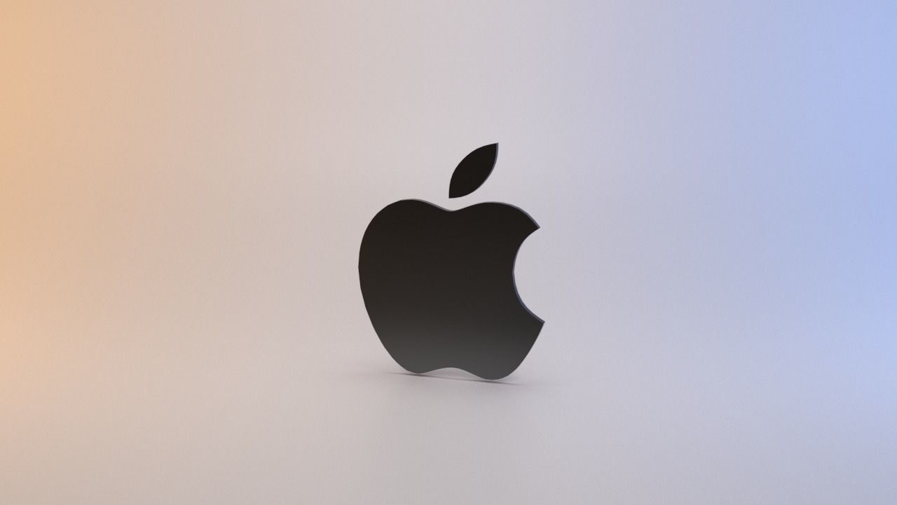 Apple Logo Low-poly 3D model_6