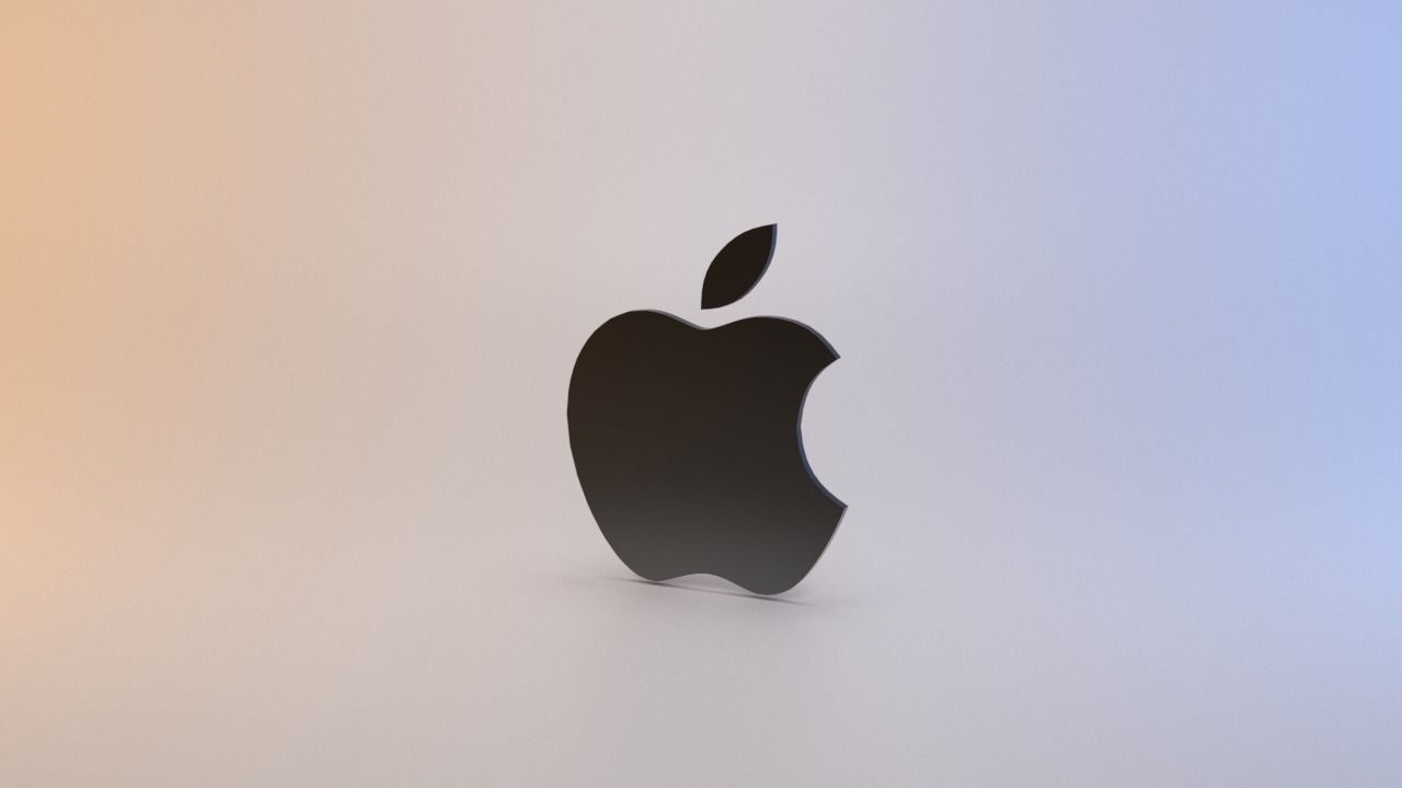 Apple Logo Low-poly 3D model_5