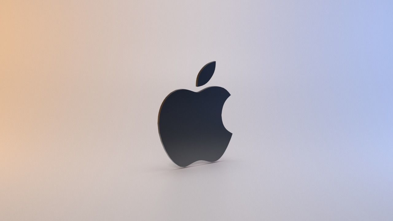 Apple Logo Low-poly 3D model_13