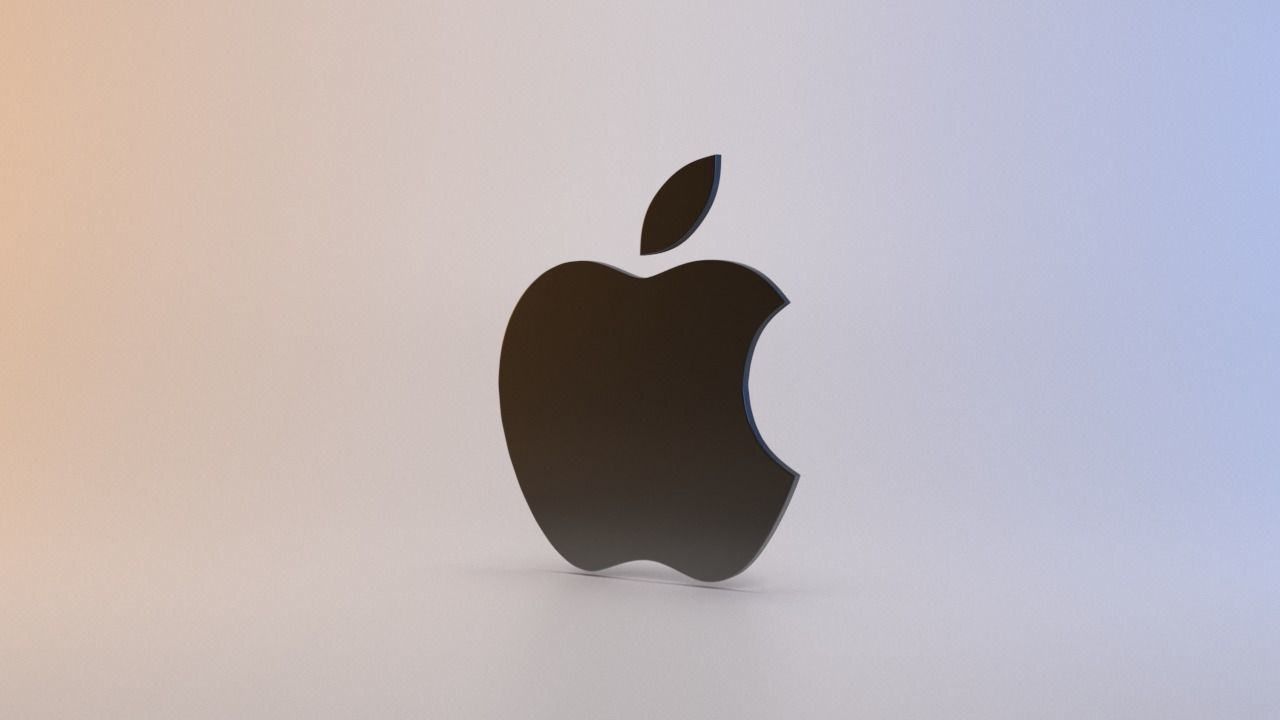 Apple Logo Low-poly 3D model_2