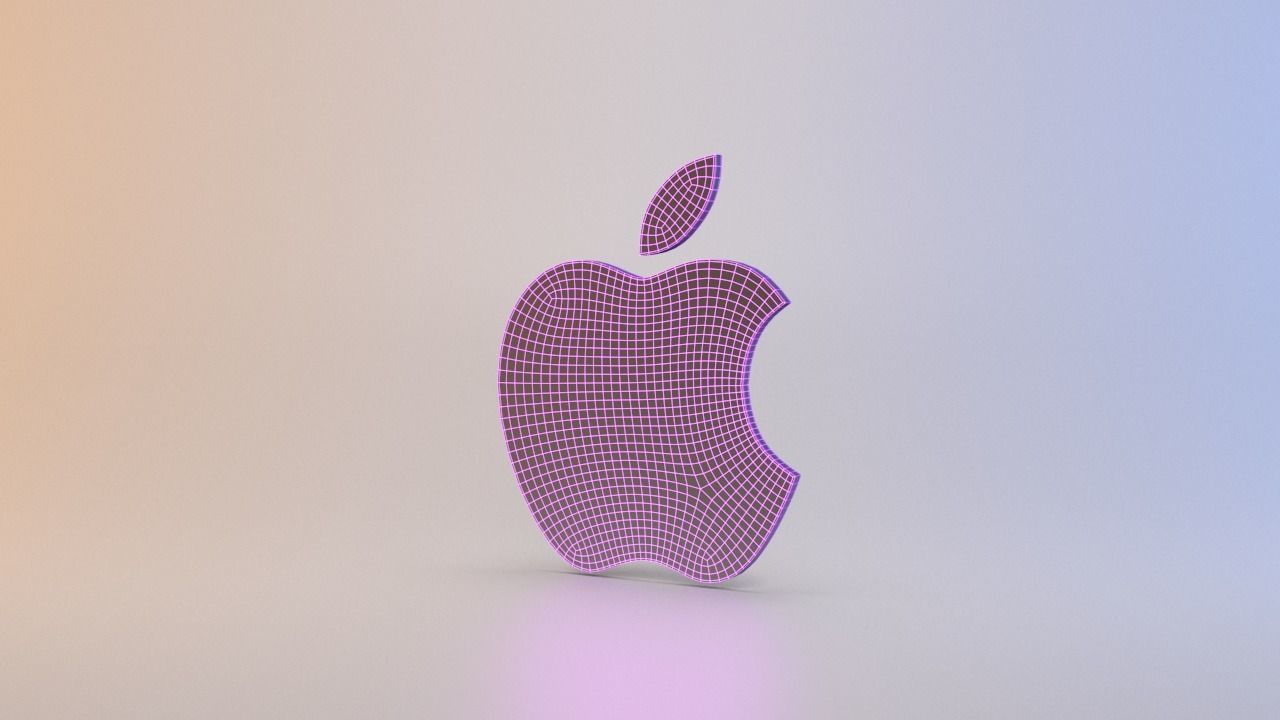 Apple Logo Low-poly 3D model_1