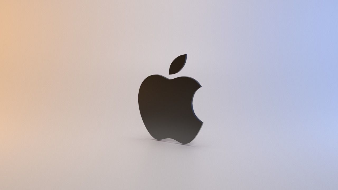 Apple Logo Low-poly 3D model_4