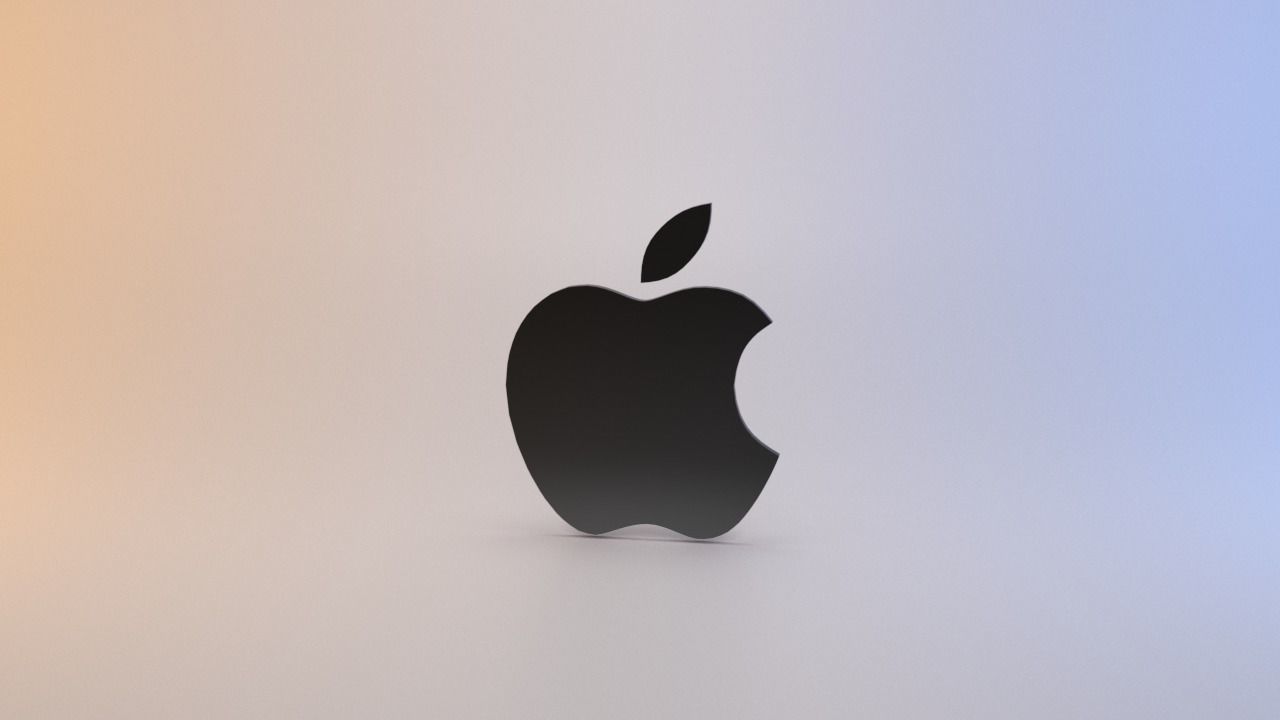 Apple Logo Low-poly 3D model_7