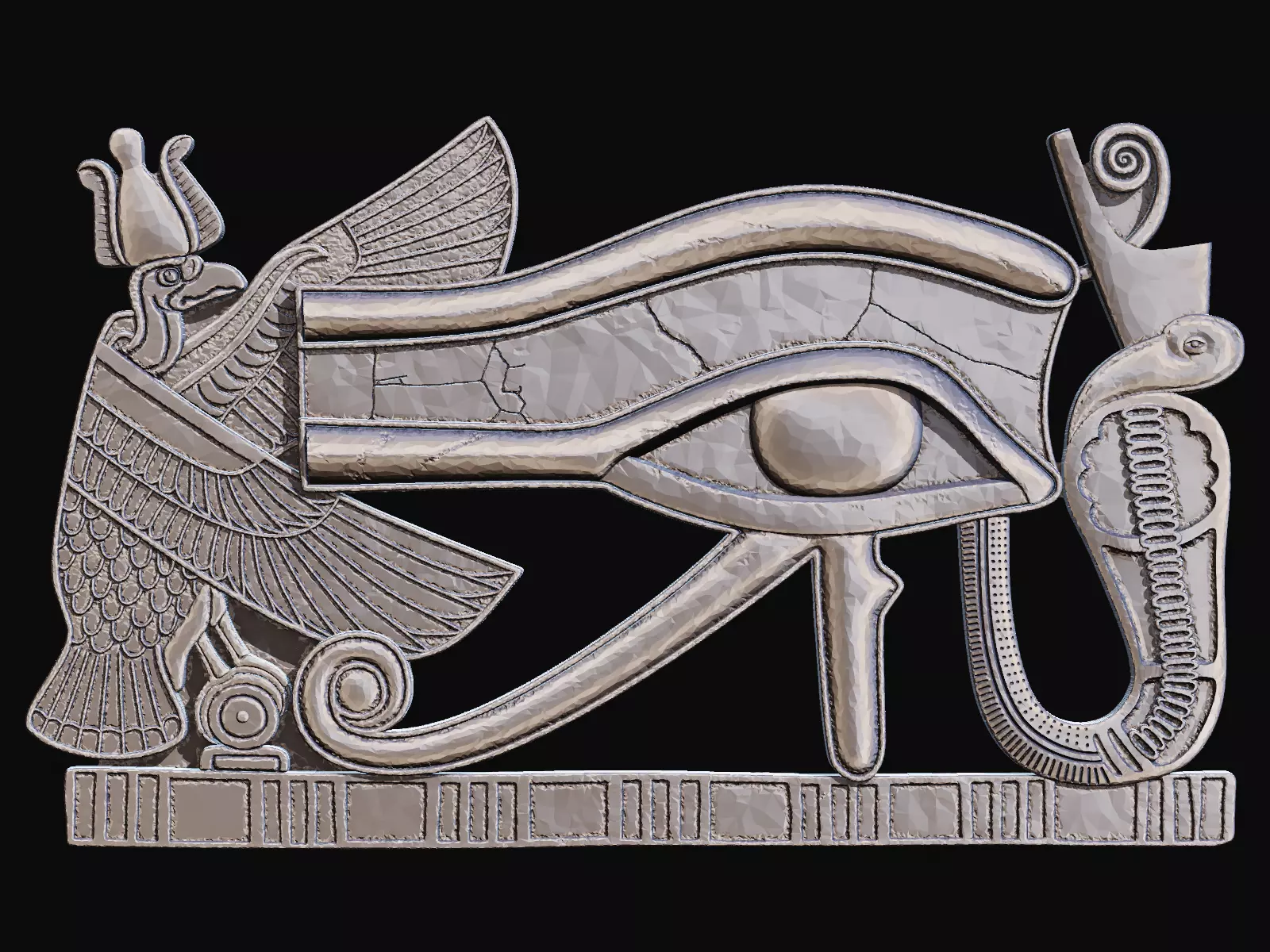 Eye of Ra for CNC Router and 3D print model_0
