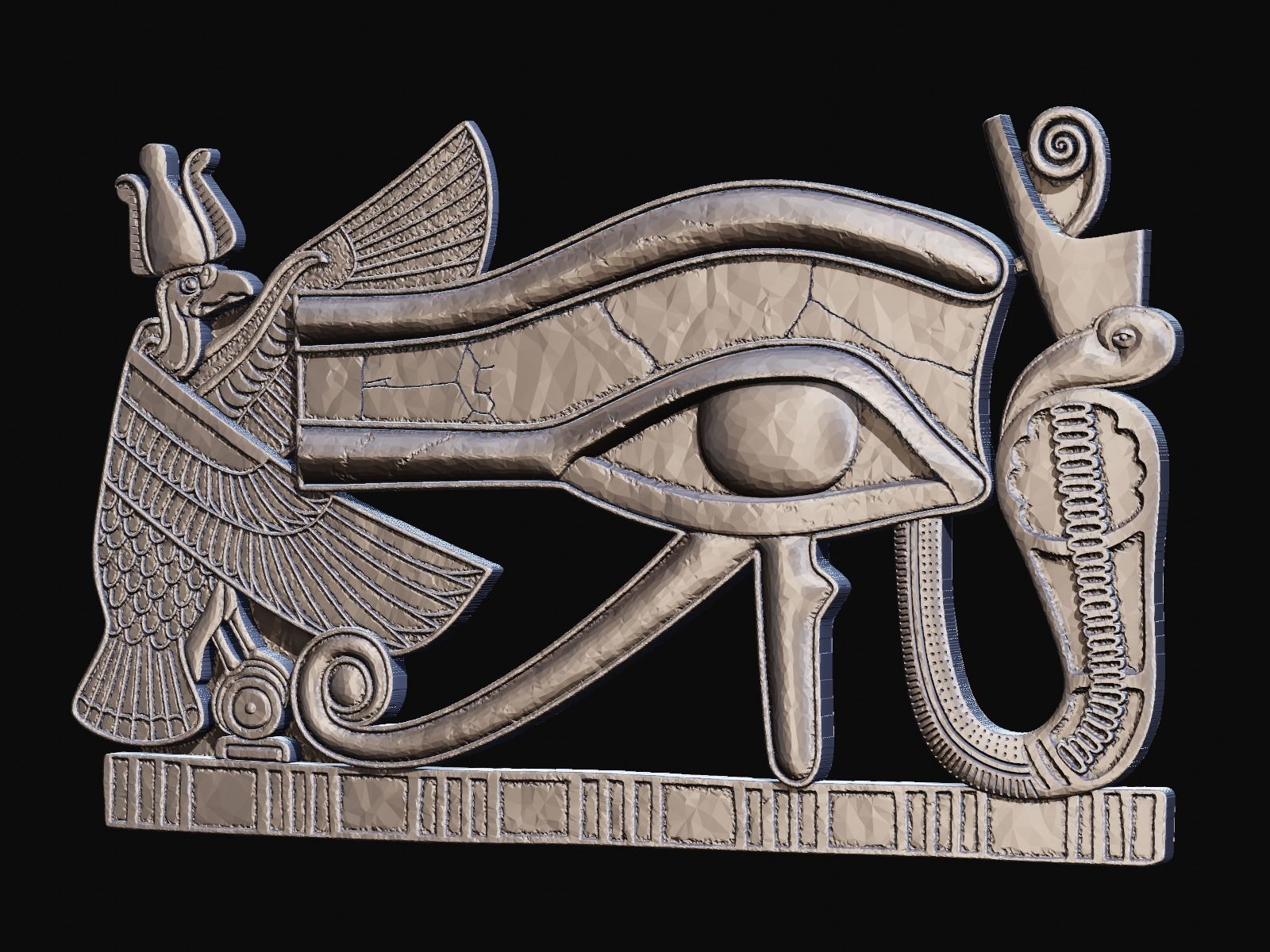 Eye of Ra for CNC Router and 3D print model_6