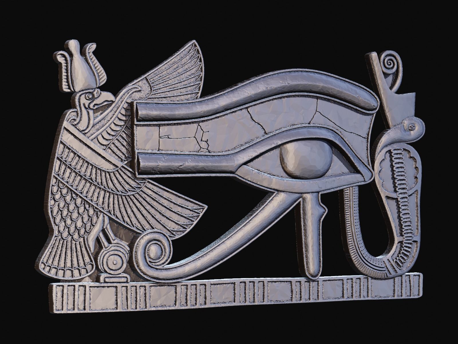 Eye of Ra for CNC Router and 3D print model_5