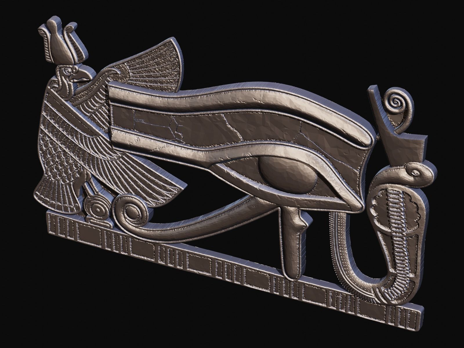 Eye of Ra for CNC Router and 3D print model_4