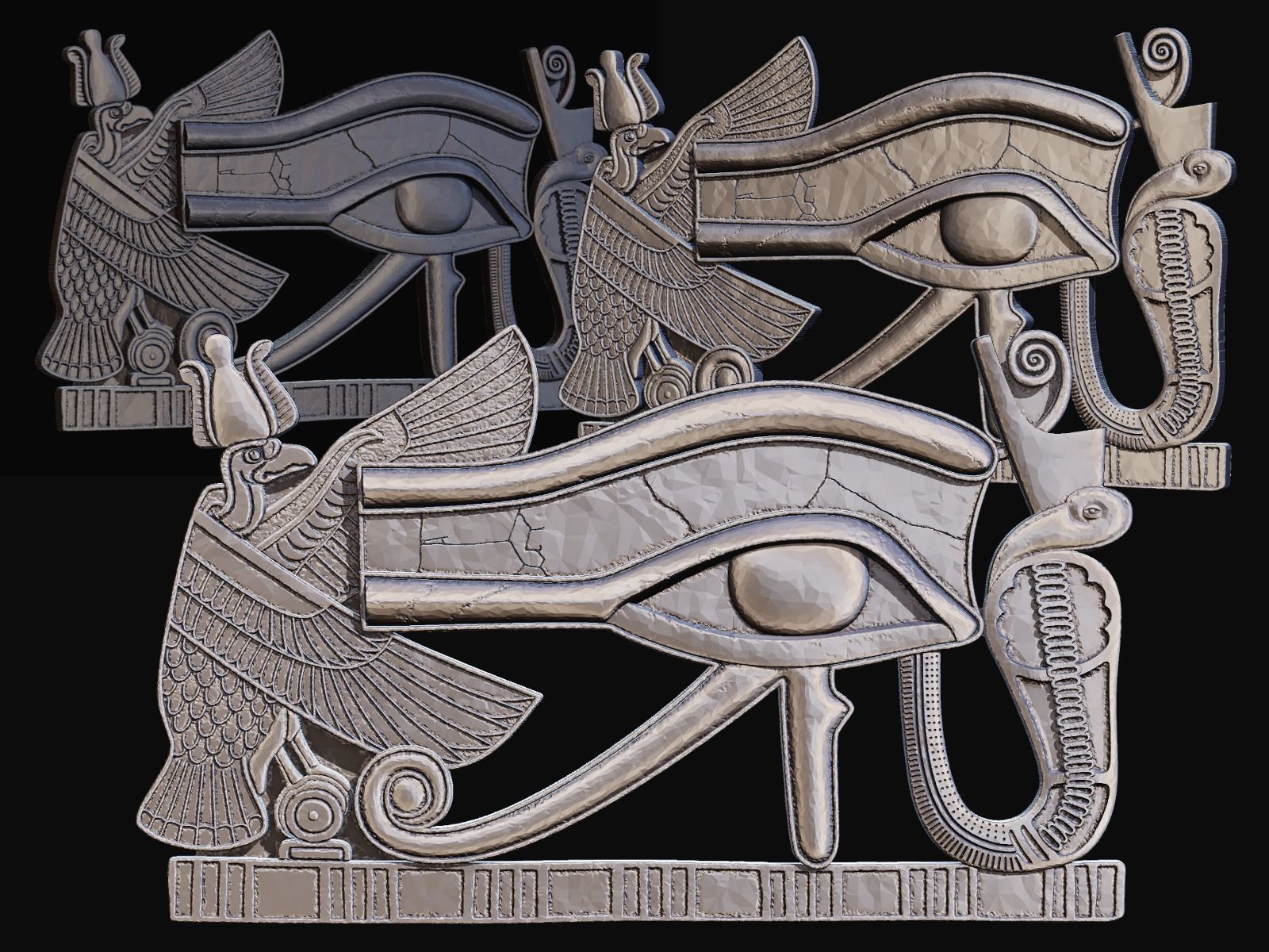 Eye of Ra for CNC Router and 3D print model_1