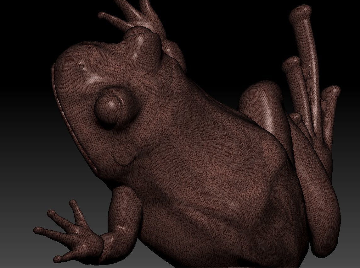 pendant frog double-sided 3D print model_9