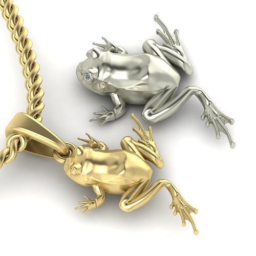 pendant frog double-sided 3D print model