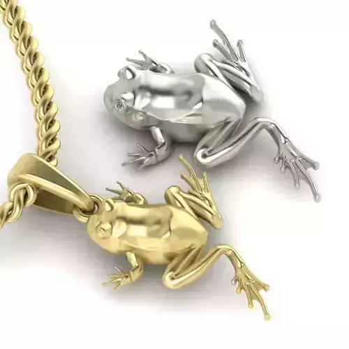 pendant frog double-sided