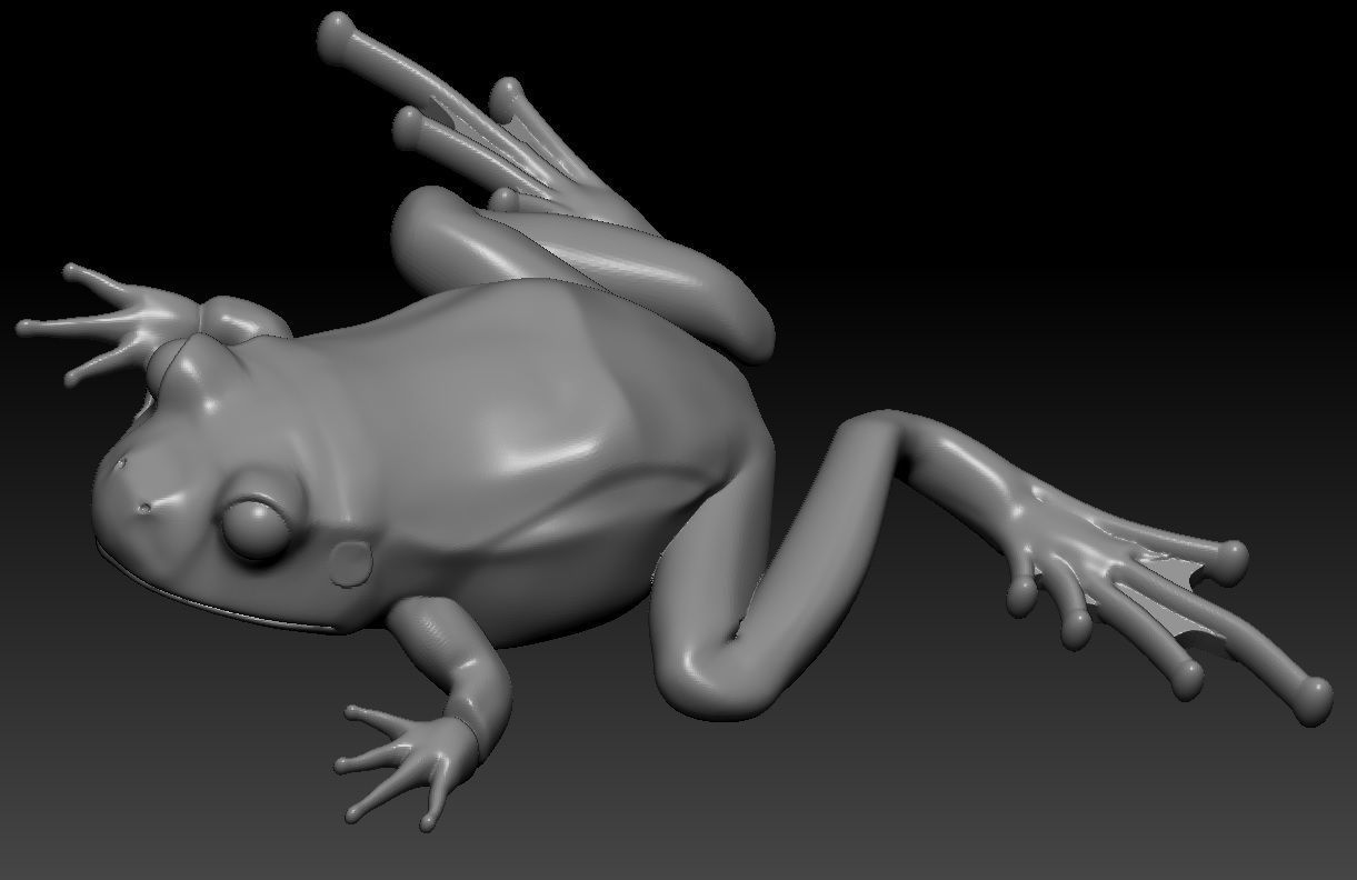 pendant frog double-sided 3D print model_3