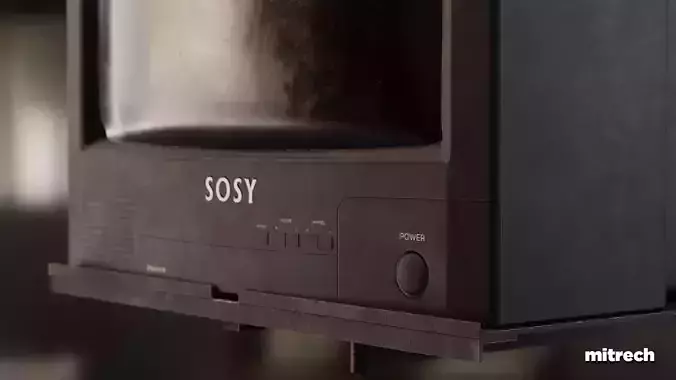 CRT TV 14 Inch with Remote and Wall Stand