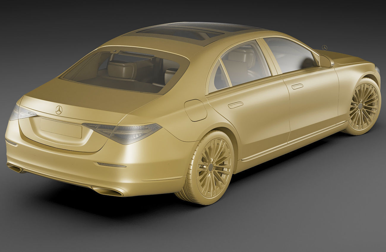 Mercedes-Benz S-class 2021 LWB and SWB 3D model_22
