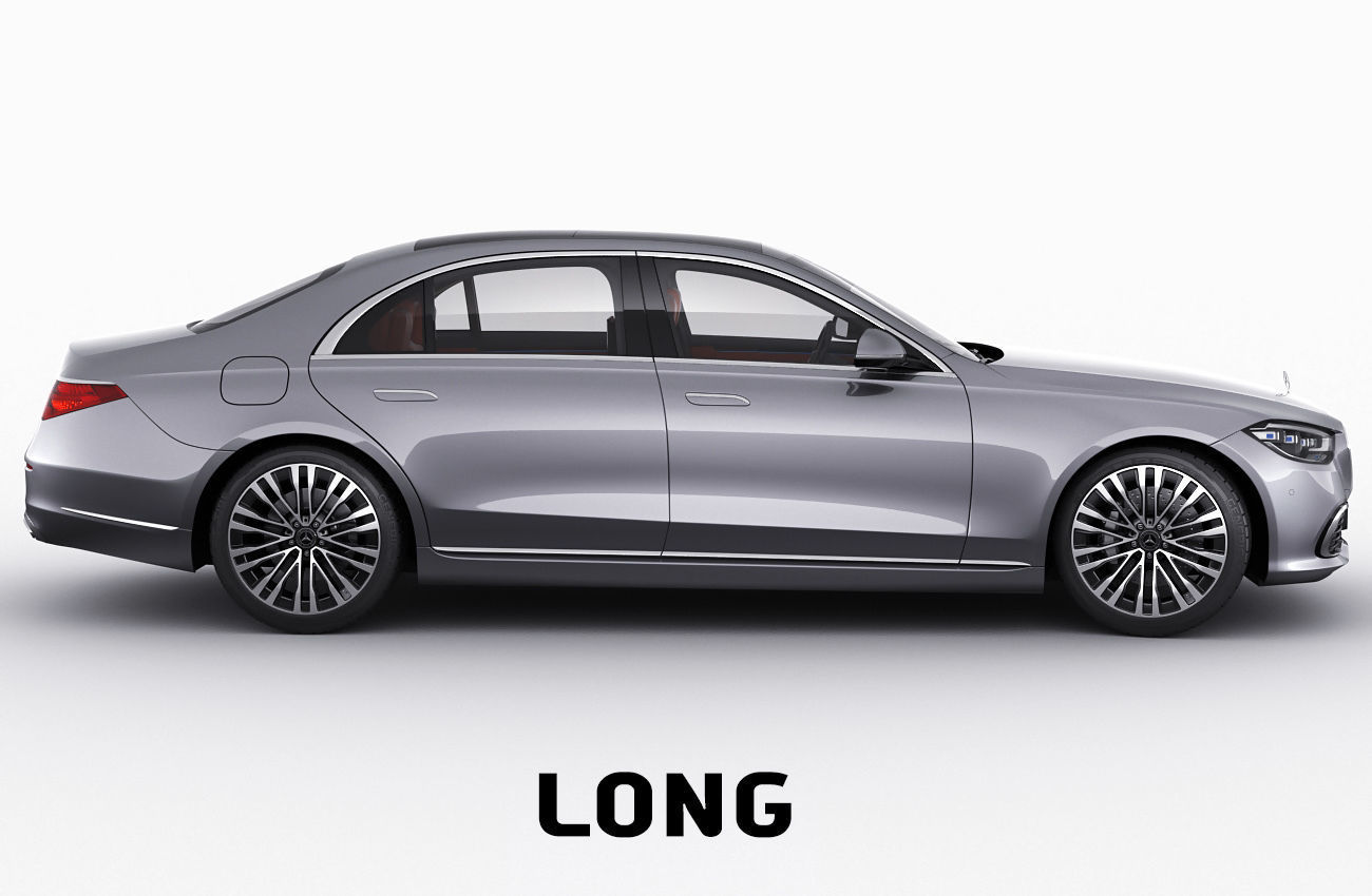 Mercedes-Benz S-class 2021 LWB and SWB 3D model_2