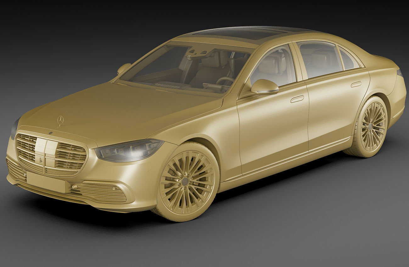 Mercedes-Benz S-class 2021 LWB and SWB 3D model_21