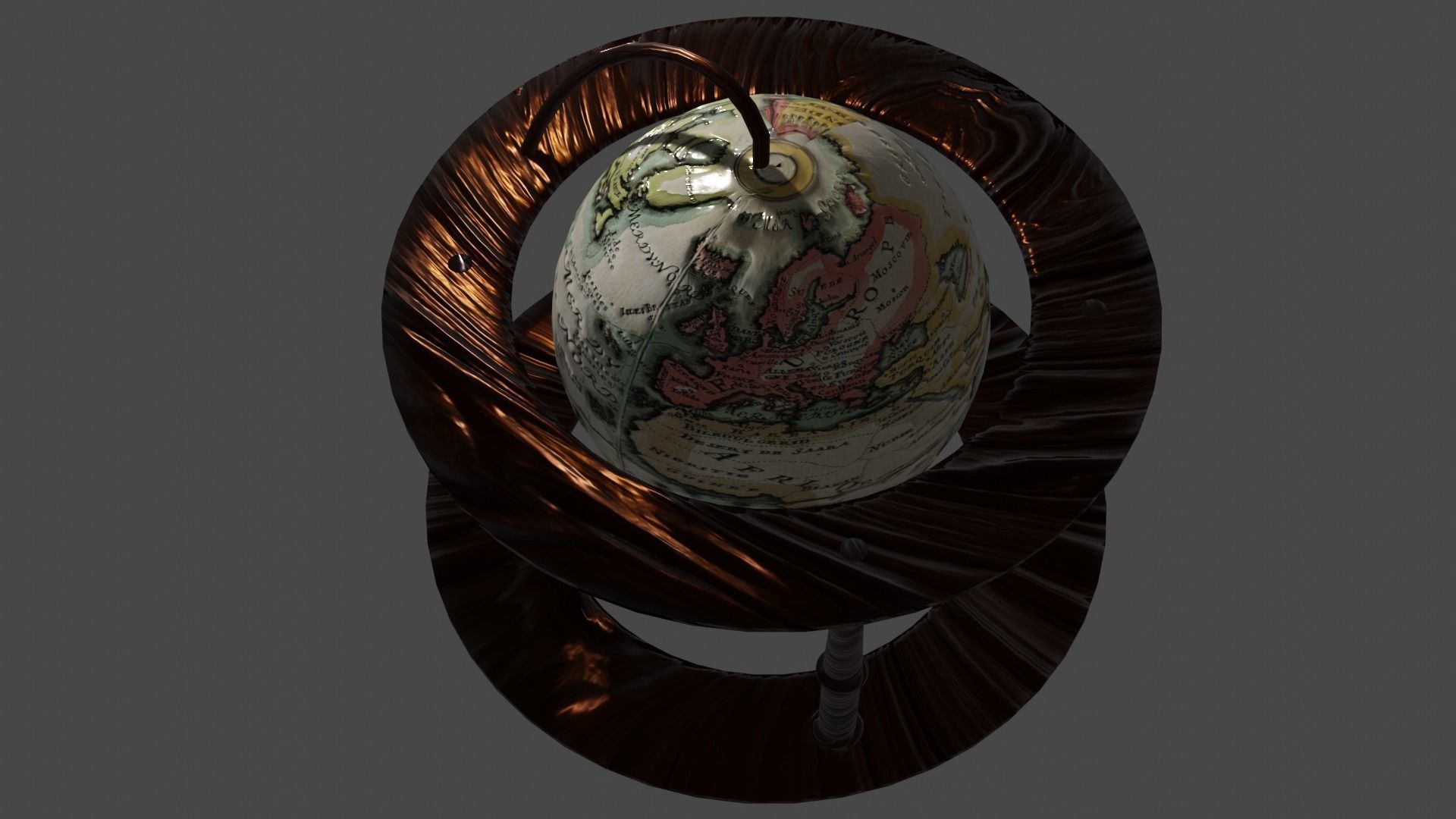 World ball 3D model_5