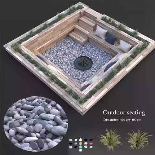 Outdoor seating 3D model