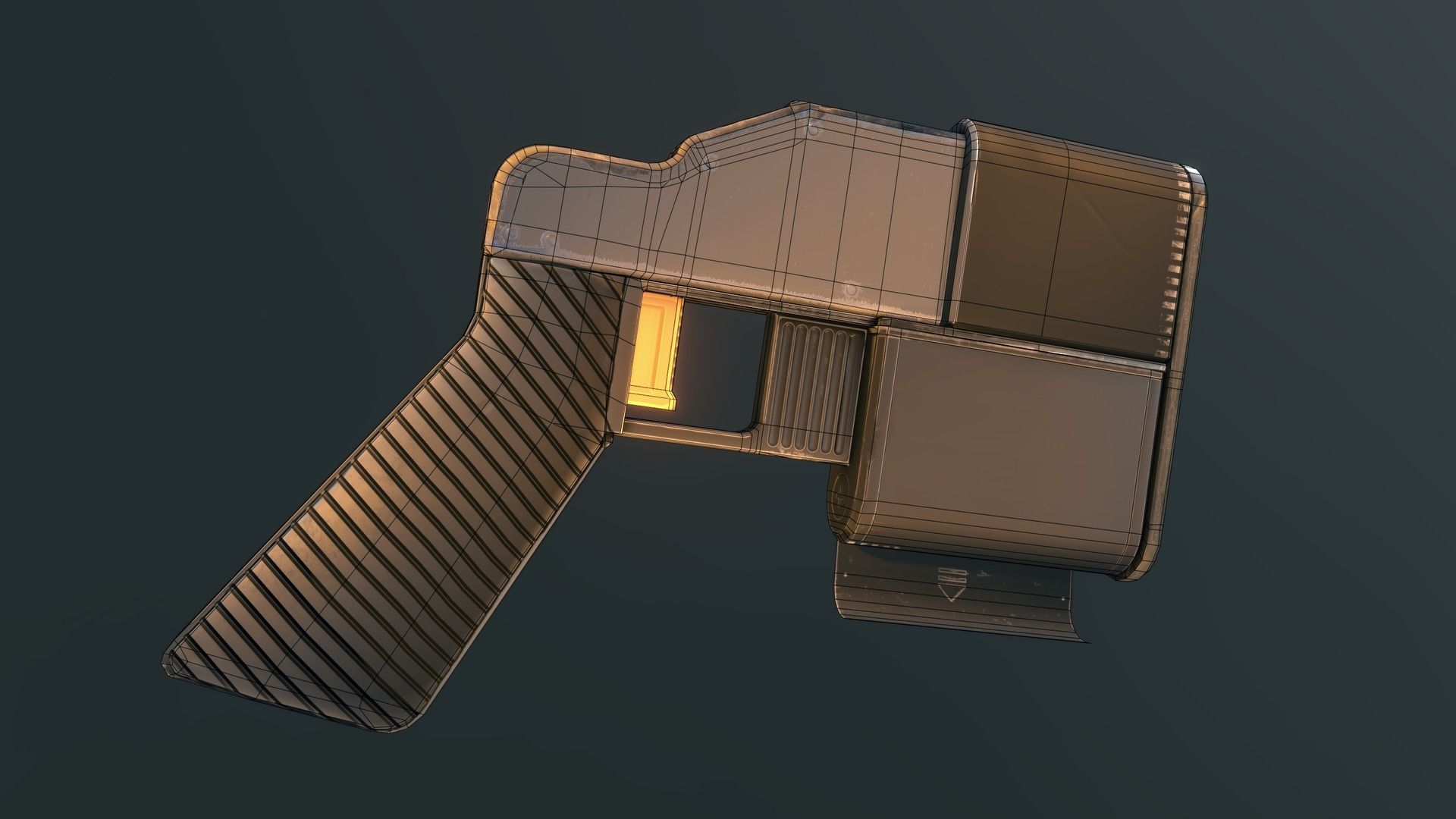 Hackzr - Hacking taser gun Low-poly 3D model_2