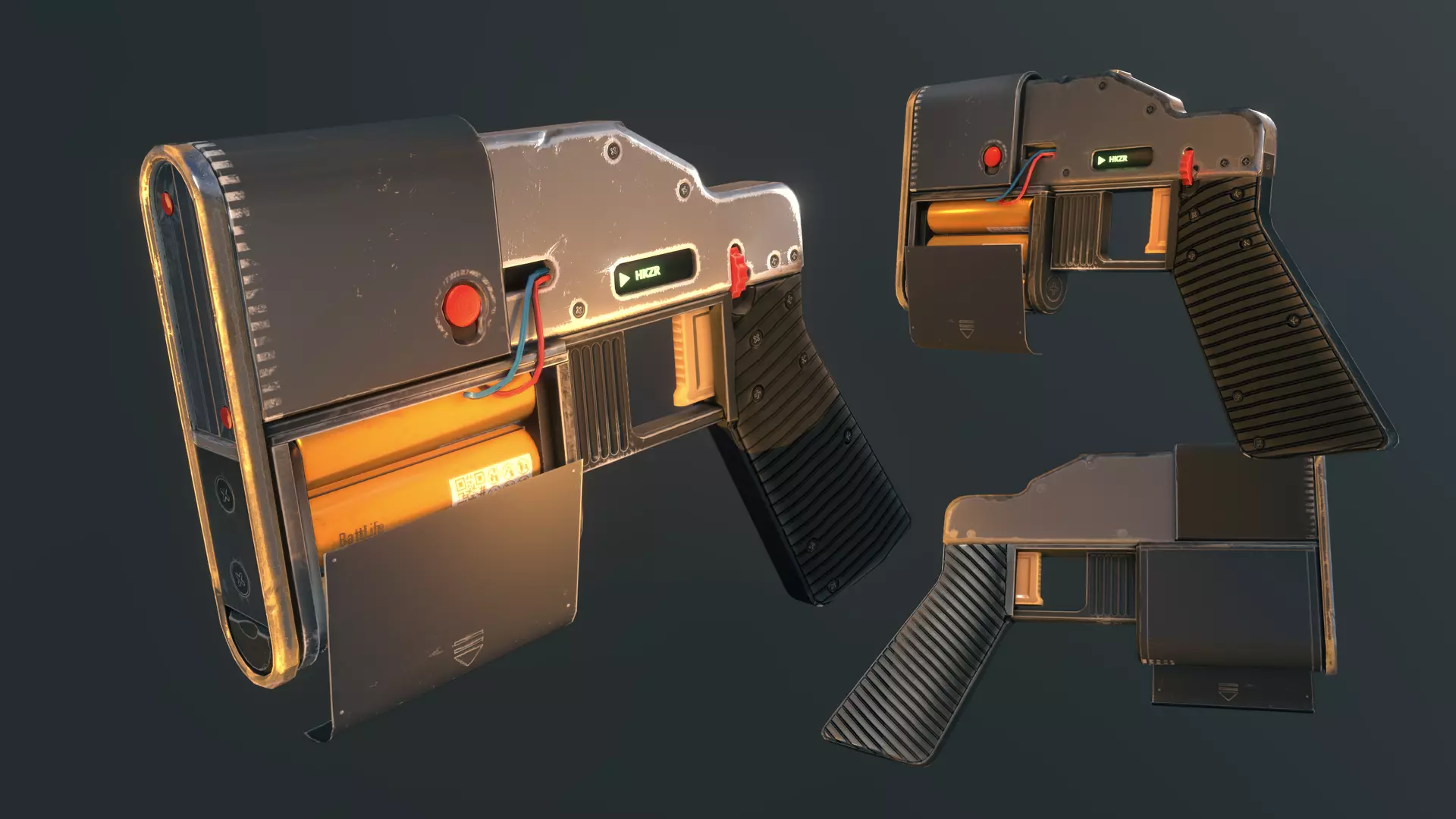 Hackzr - Hacking taser gun Low-poly 3D model_0