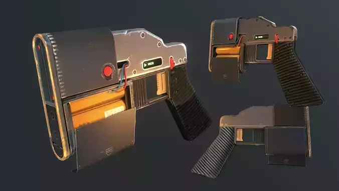 Hackzr - Hacking taser gun Low-poly 3D model