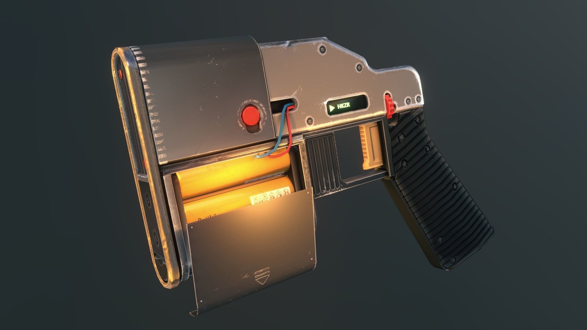 Hackzr - Hacking taser gun Low-poly 3D model_7