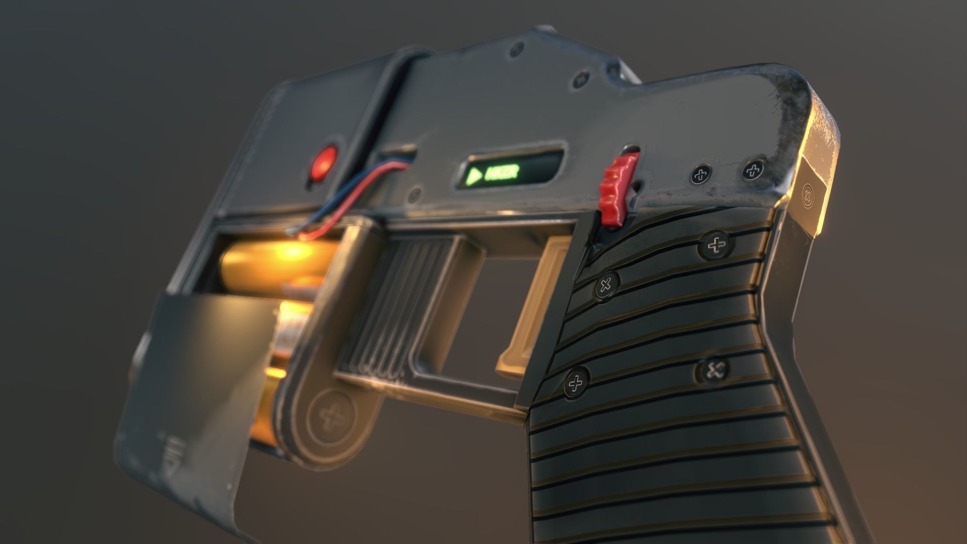 Hackzr - Hacking taser gun Low-poly 3D model_4