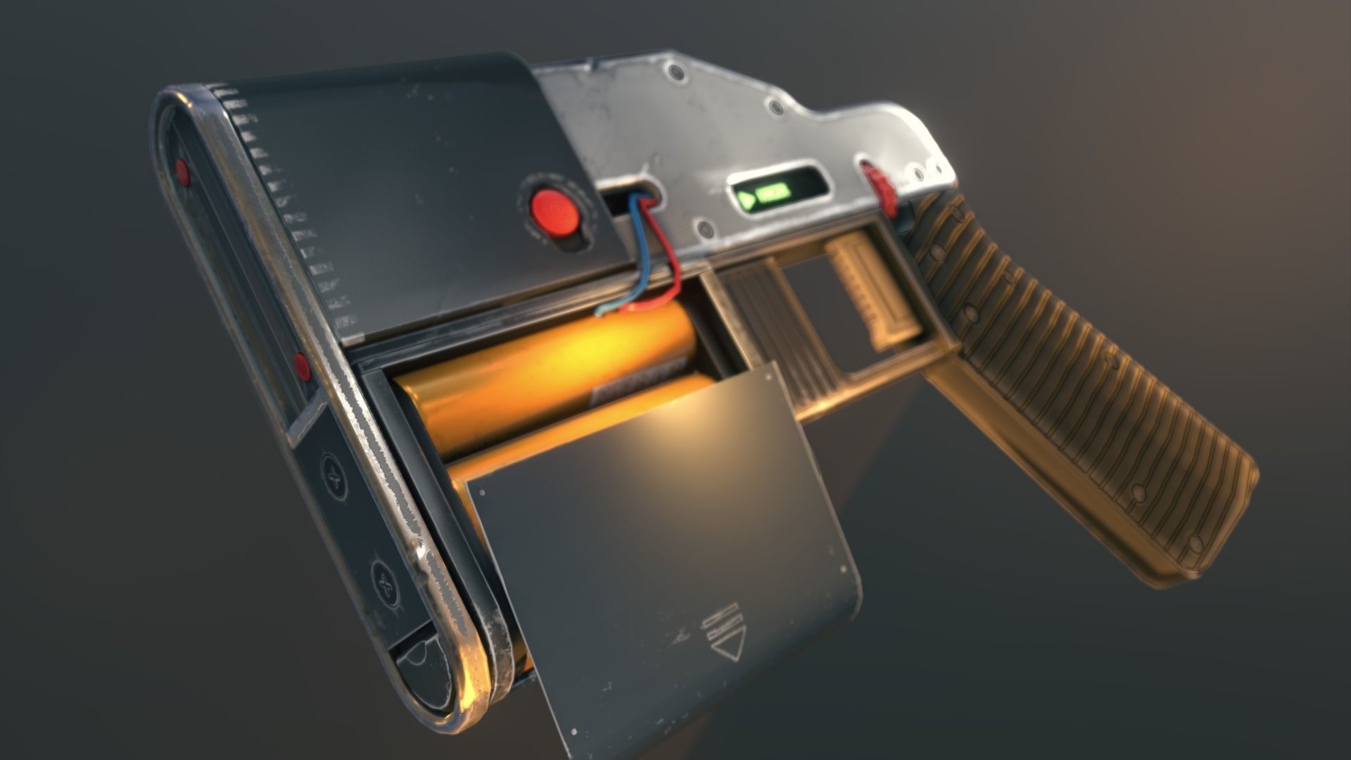 Hackzr - Hacking taser gun Low-poly 3D model_5