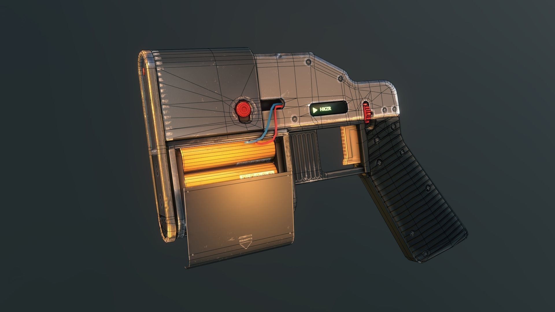 Hackzr - Hacking taser gun Low-poly 3D model_1