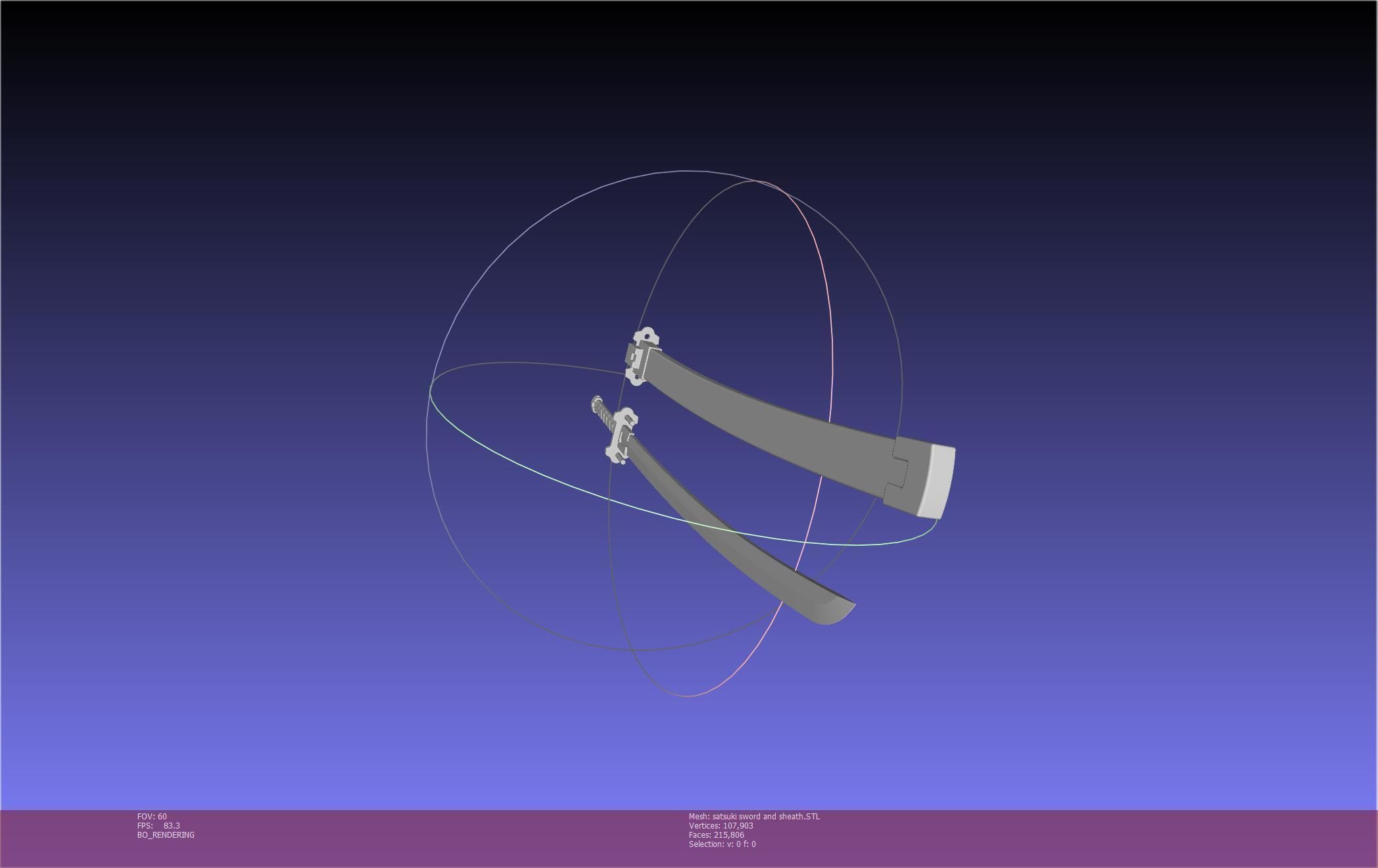 Kill La Kill Satsuki Sword And Sheath Printable Assembly 3D print model_47