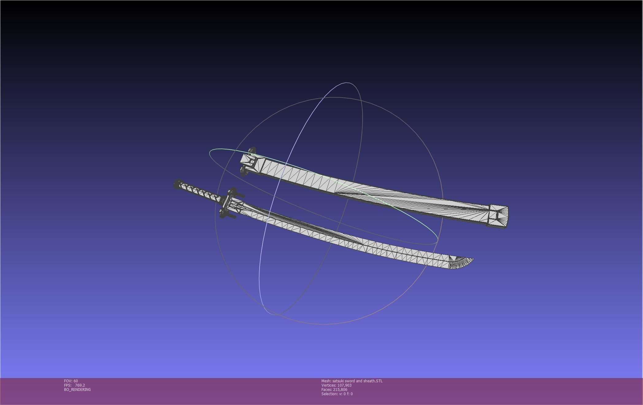 Kill La Kill Satsuki Sword And Sheath Printable Assembly 3D print model_62