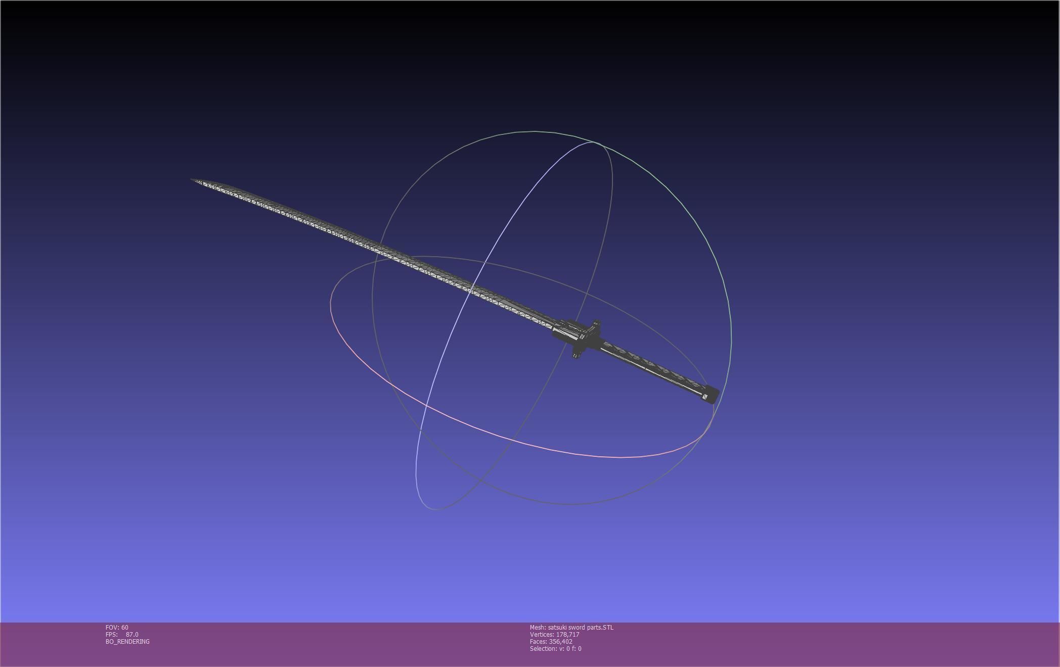 Kill La Kill Satsuki Sword And Sheath Printable Assembly 3D print model_85