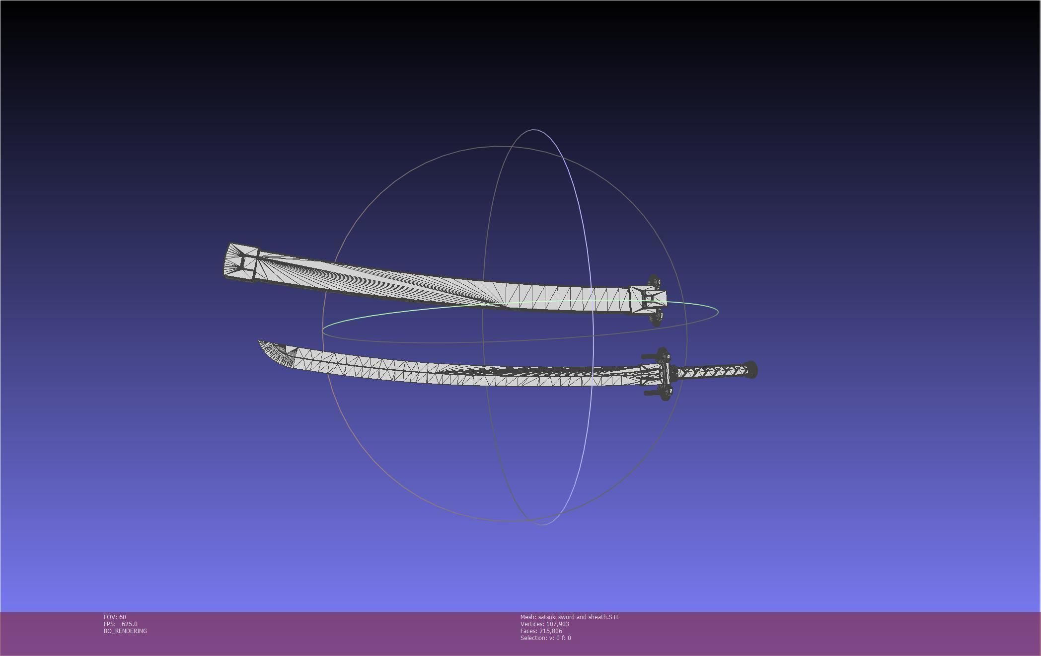 Kill La Kill Satsuki Sword And Sheath Printable Assembly 3D print model_53