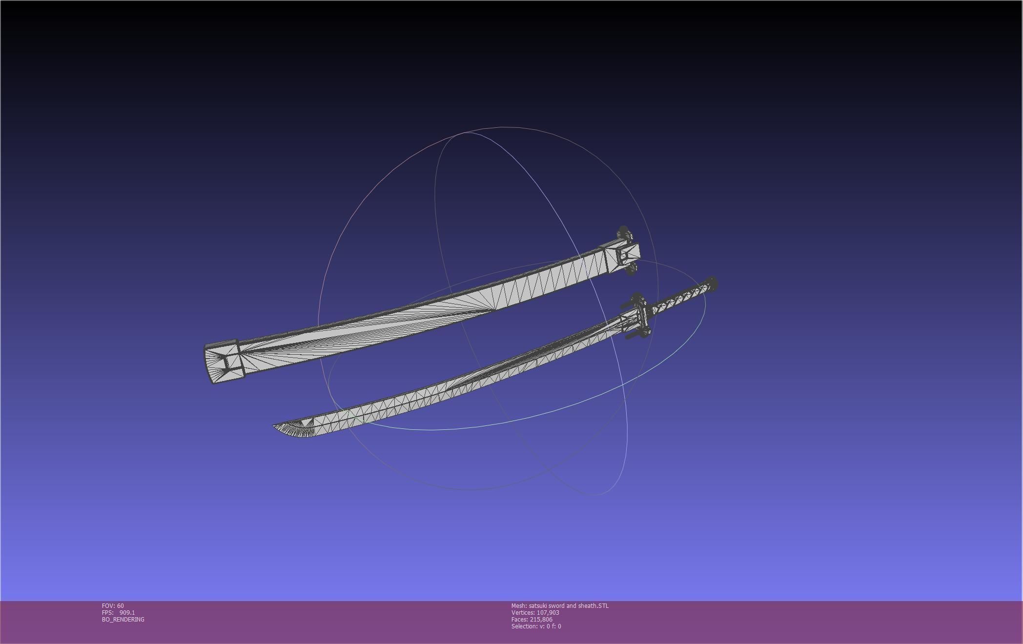 Kill La Kill Satsuki Sword And Sheath Printable Assembly 3D print model_45