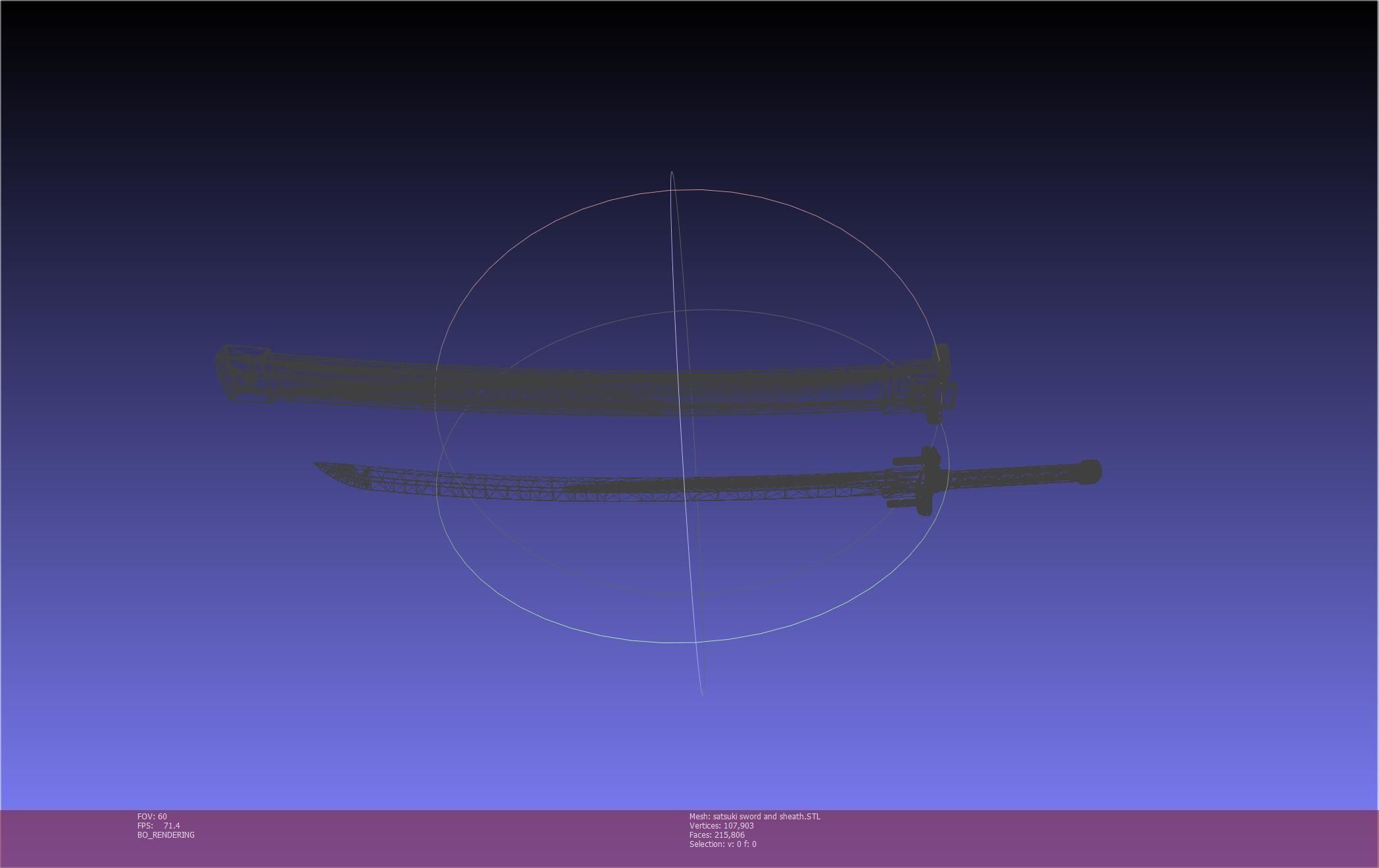 Kill La Kill Satsuki Sword And Sheath Printable Assembly 3D print model_127