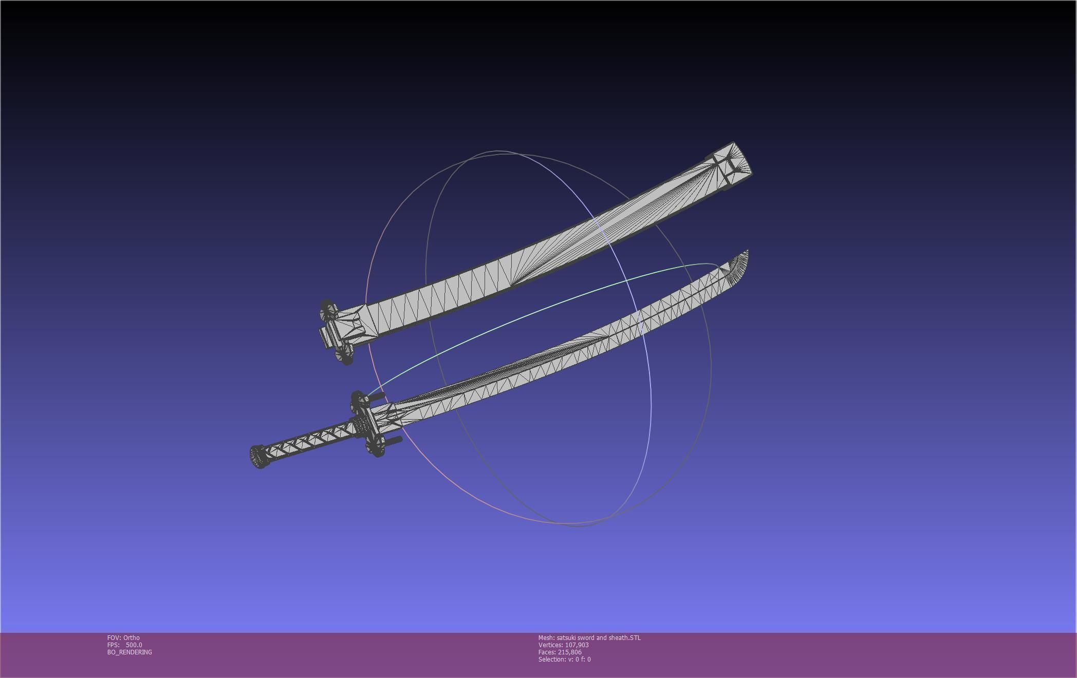 Kill La Kill Satsuki Sword And Sheath Printable Assembly 3D print model_80