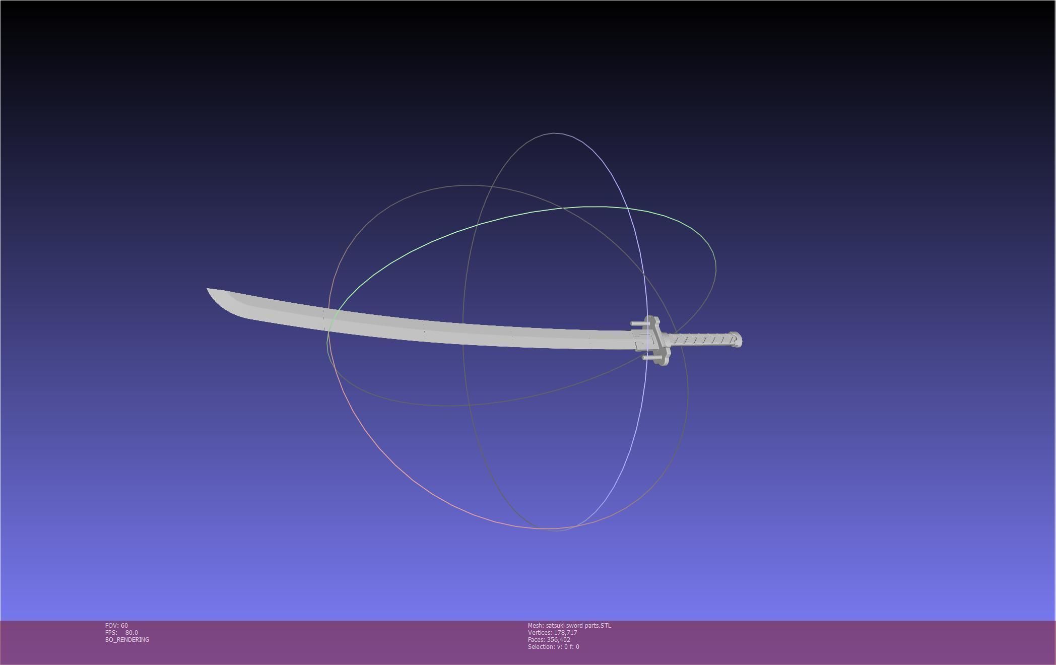 Kill La Kill Satsuki Sword And Sheath Printable Assembly 3D print model_75