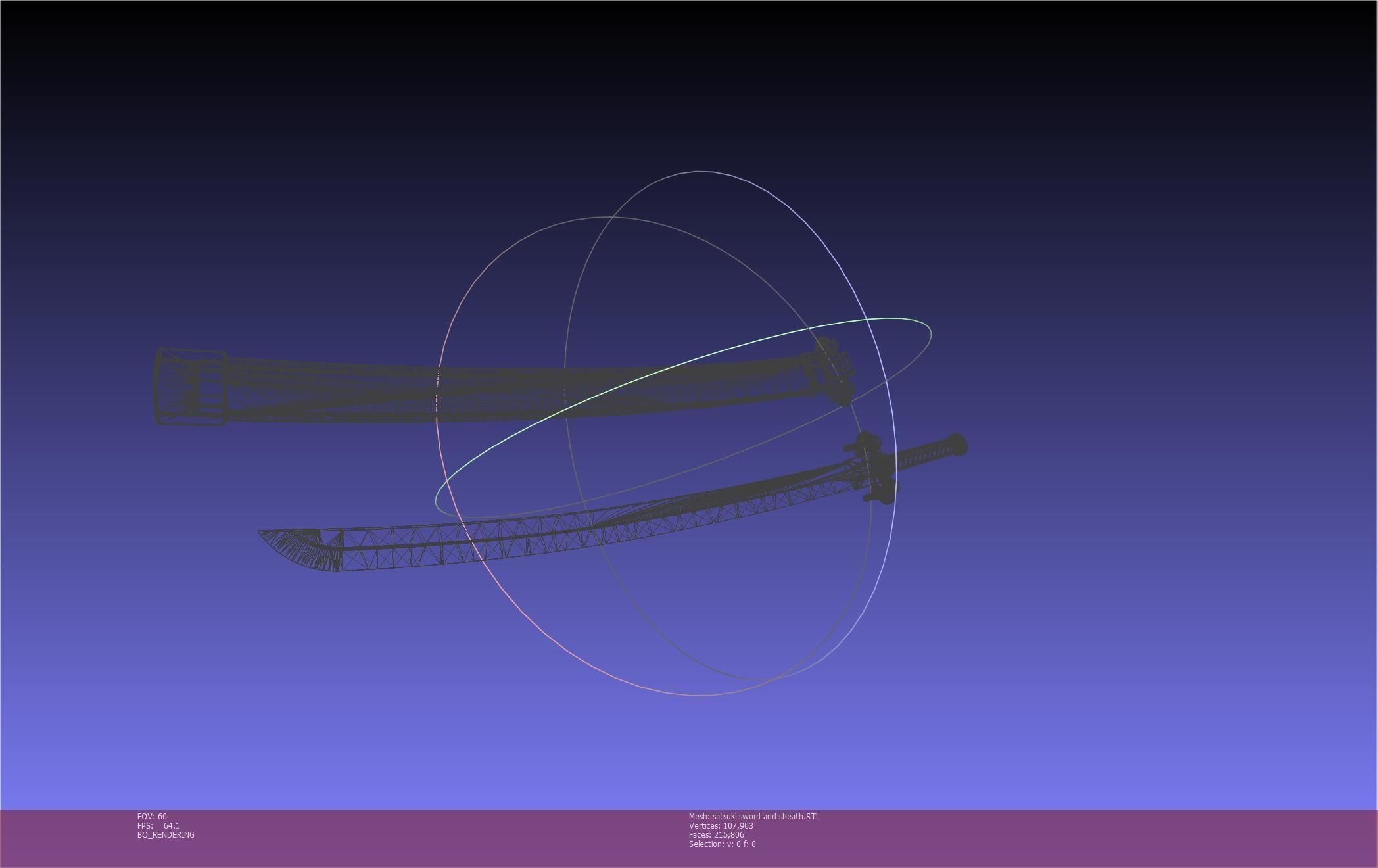 Kill La Kill Satsuki Sword And Sheath Printable Assembly 3D print model_133