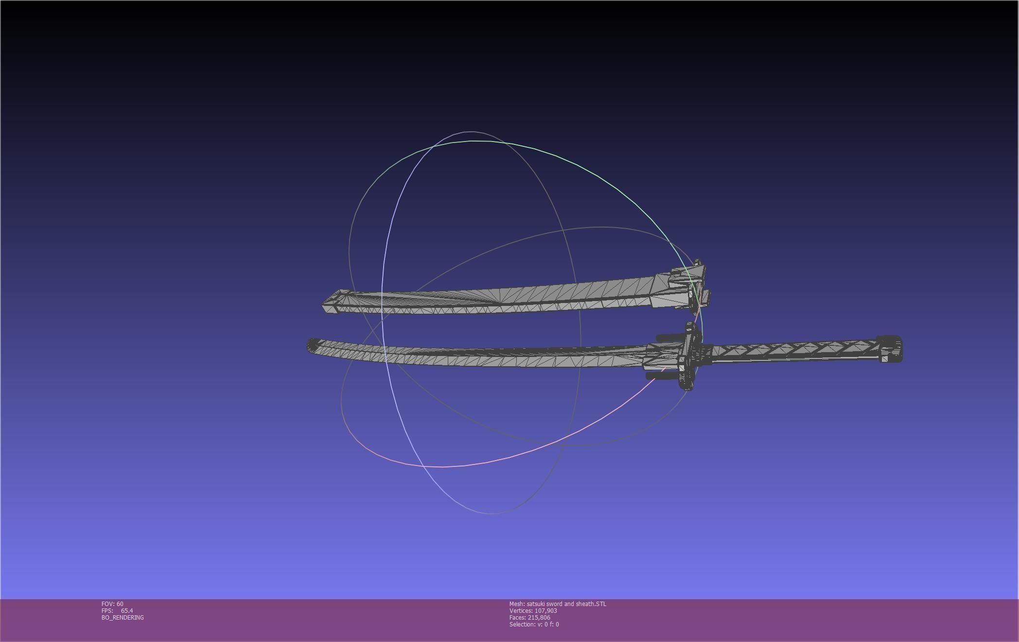 Kill La Kill Satsuki Sword And Sheath Printable Assembly 3D print model_142